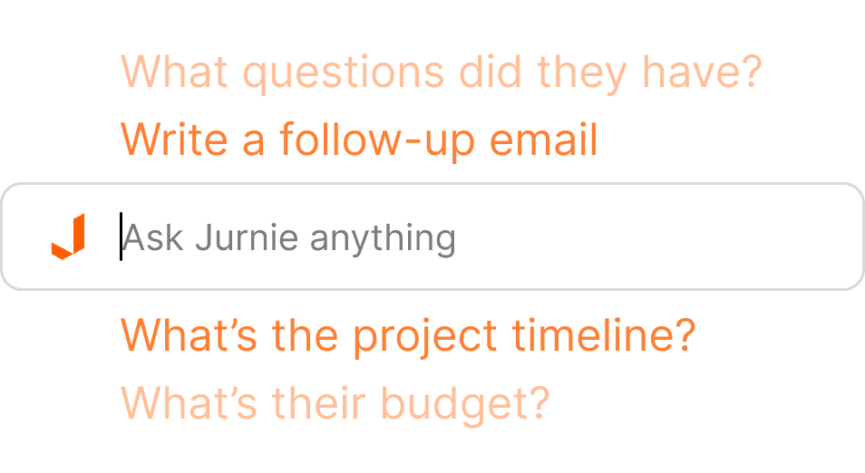Ask Jurnie AI chat interface for analyzing meeting content and generating insights